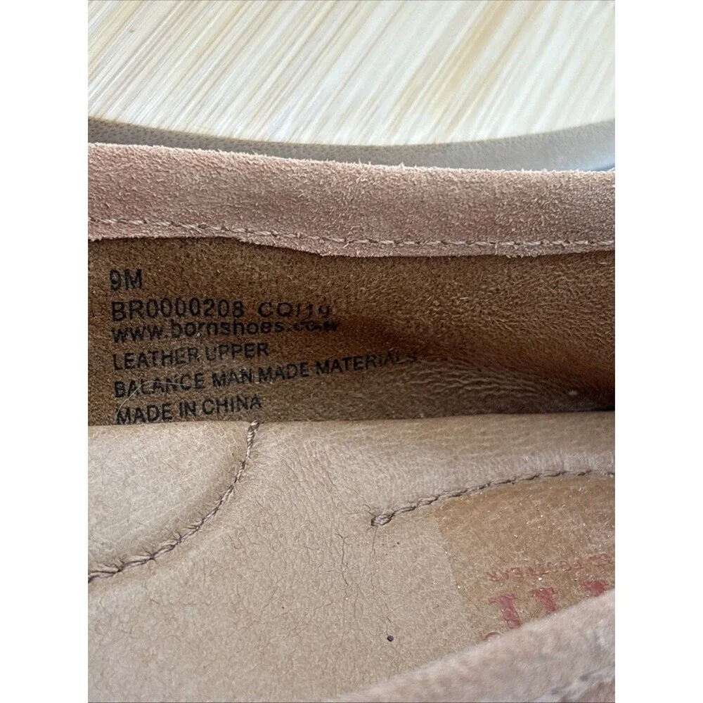 Born Axona Women's Driving Mocs 9M Pink Salmon Suede Comfort Flats Slip On